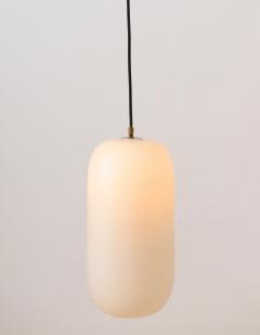  Stilnovo Italian Opaline Glass Pendant c 1950 - 1182864