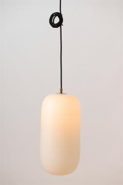  Stilnovo Italian Opaline Glass Pendant c 1950 - 1182867