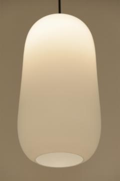  Stilnovo Italian Opaline Glass Pendant c 1950 - 1182868