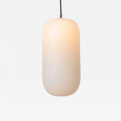  Stilnovo Italian Opaline Glass Pendant c 1950 - 1183137