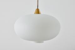  Stilnovo Large 1950s Glass Metal Pendant Lamp Attributed to Bruno Gatta for Stilnovo - 2514876