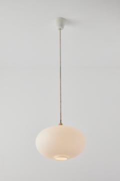  Stilnovo Large 1950s Glass Metal Pendant Lamp Attributed to Bruno Gatta for Stilnovo - 2514883