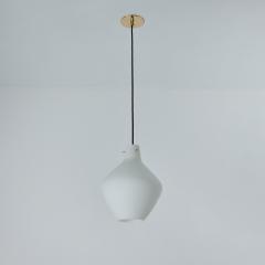  Stilnovo Large 1950s Glass Pendant Lamp Attributed to Bruno Gatta for Stilnovo - 2887043