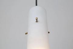  Stilnovo Large 1950s Glass and Brass Suspension Light Attributed to Stilnovo - 2425760