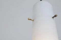  Stilnovo Large 1950s Glass and Brass Suspension Light Attributed to Stilnovo - 2425761