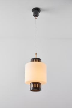  Stilnovo Large 1950s Stilnovo Glass and Metal Pendant - 2514631