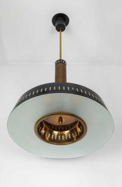  Stilnovo Large 1950s Stilnovo Model 1157 Brass and Glass Suspension Light - 1266072