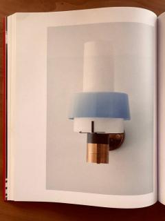  Stilnovo Large 1950s Stilnovo Model 2079 1 Brass Opaline Glass Sconce - 2818180