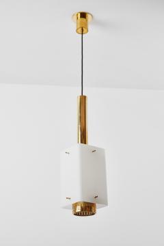  Stilnovo Large 1950s Stilnovo Model Brass and Glass Pendant with Original Yellow Label - 2520842