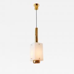  Stilnovo Large 1950s Stilnovo Model Brass and Glass Pendant with Original Yellow Label - 2522390