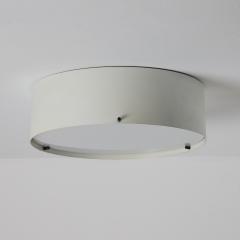  Stilnovo Large 1960s Stilnovo Opaline Glass Metal Flush Mount by Bruno Gatta - 3489996