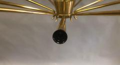  Stilnovo Large Italian Midcentury Brass Sunburst or Star Flush Mount Pendant Stilnovo - 1683796