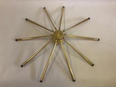  Stilnovo Large Italian Midcentury Brass Sunburst or Star Flush Mount Pendant Stilnovo - 1683800