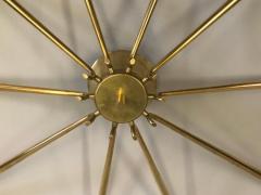  Stilnovo Large Italian Midcentury Brass Sunburst or Star Flush Mount Pendant Stilnovo - 1683801