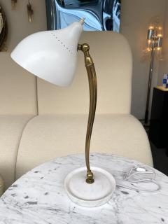  Stilnovo Mid Century Brass and Lacquered Metal Lamp by Stilnovo Italy 1950s - 2020154