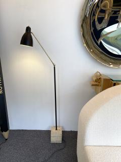  Stilnovo Mid Century Floor Lamp Brass and Lacquered Metal Italy 1950s - 1971567