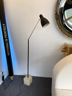  Stilnovo Mid Century Floor Lamp Brass and Lacquered Metal Italy 1950s - 1971568