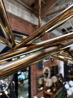  Stilnovo Mid Century Italian Stilnovo Orbit Chandelier Brass Italy 1955 - 3294465