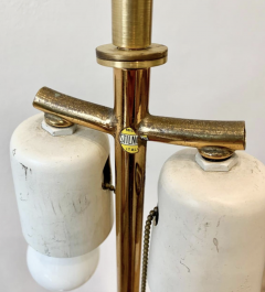  Stilnovo Mid Century Stilnovo Desk Lamp Glass and Brass Italy 1950s - 3514718