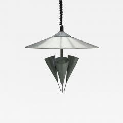  Stilnovo Midcentury Adjustable Aluminum Triple Reflector Pendant Attributed to Stilnovo - 4091465