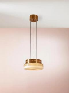  Stilnovo Midcentury Stilnovo Style Pendant Light Made of Glass and Copper Italy 1960s - 3469288