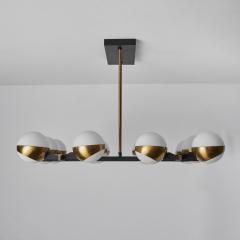  Stilnovo Monumental 1950s 12 Globe Glass Metal Chandelier for Stilnovo - 2707980