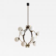  Stilnovo Opaline Glass Globe Suspension Lamp - 4796233