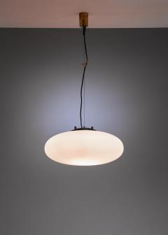  Stilnovo Oval Opaline Glass Stilnovo Adjustable Pill Lamp Italy 1950s - 879597