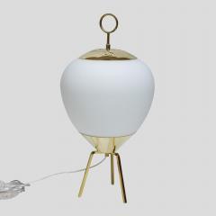  Stilnovo PAIR OF GLASS AND BRASS TABLE LAMPS IN STYLE OF STILNOVO - 2647996