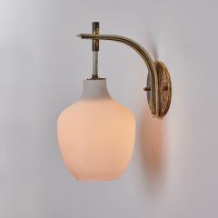  Stilnovo Pair of 1950s Italian Brass and Glass Sconces Attributed to Stilnovo - 2514808