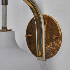  Stilnovo Pair of 1950s Italian Brass and Glass Sconces Attributed to Stilnovo - 2514812