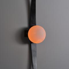  Stilnovo Pair of 1950s Italian Stilnovo Sconces in Brass Black Lacquered Wood and steel - 4410065