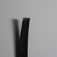  Stilnovo Pair of 1950s Italian Stilnovo Sconces in Brass Black Lacquered Wood and steel - 4410066