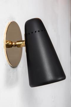  Stilnovo Pair of 1950s Stilnovo Sconces in Black Brass - 963084