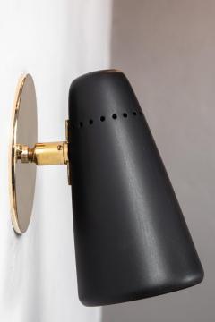  Stilnovo Pair of 1950s Stilnovo Sconces in Black Brass - 963086