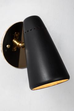  Stilnovo Pair of 1950s Stilnovo Sconces in Black Brass - 963087