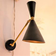  Stilnovo Pair of Black Stilnovo Style Wall Lights - 3818956