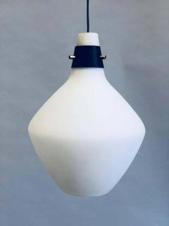  Stilnovo Pair of Italian Mid Century Modern Glass Pendants Suspension Fixtures - 1830772