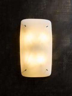  Stilnovo Pair of Large Stilnovo Wall Sconces in White Methacrylate - 4693007