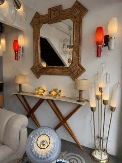  Stilnovo Pair of Sconces Brass and Glass by Stilnovo Italy 1950s - 4598898