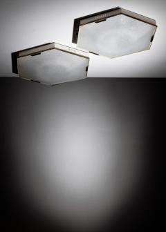  Stilnovo Pair of Stilnovo hexagonal ceiling lamps - 4309429