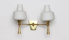  Stilnovo Pair of wall lamps in the style of Maison Lunel - 732542