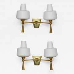  Stilnovo Pair of wall lamps in the style of Maison Lunel - 795075