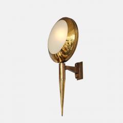  Stilnovo Rare Large Pair of Sconces Model 2128 in Brass and Glass by Stilnovo - 3530448