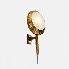  Stilnovo Rare Large Pair of Sconces Model 2128 in Brass and Glass by Stilnovo - 3530451