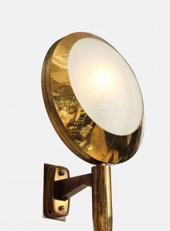  Stilnovo Rare Large Pair of Sconces Model 2128 in Brass and Glass by Stilnovo - 3530458