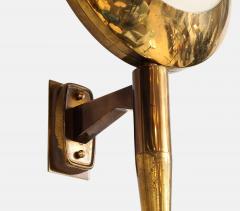 Stilnovo Rare Large Pair of Sconces Model 2128 in Brass and Glass by Stilnovo - 3530478