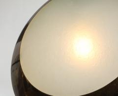  Stilnovo Rare Pendant Ceiling Light Model 1205 in Brass and Etched Glass by Stilnovo - 4794833