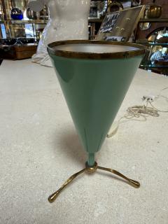  Stilnovo Rare Table Lamp in Brass and Lacquered Metal Stilnovo Style Italy 1950s - 4540756