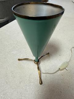  Stilnovo Rare Table Lamp in Brass and Lacquered Metal Stilnovo Style Italy 1950s - 4540758